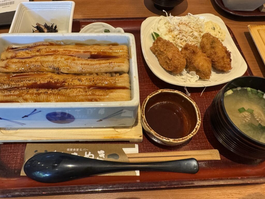 穴子と牡蠣フライの共宴セット
